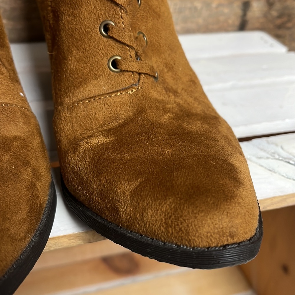 Coconuts By Matisse Alabama Women's Lace Detail Brown Boots Booties 10 - Picture 5 of 12